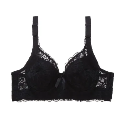 Lace Bra Large Size Ladies Underwear Breathable Comfortable push Up Bra with Wire Bow Bra Top Women Underwear - Image 5