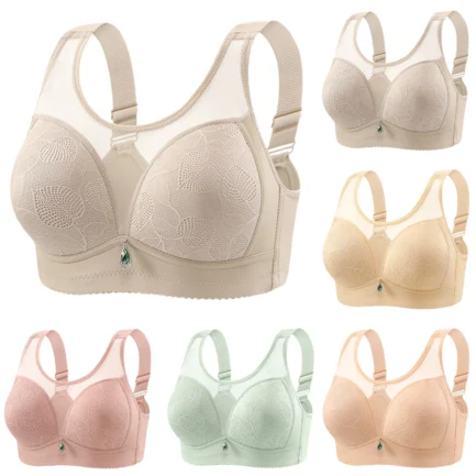 Large Size Soft Bra Female'S Gathered Bralette Non Steel Ring Comfortable Underwear Gathering Soft Light Bra Breathable белье - Image 5