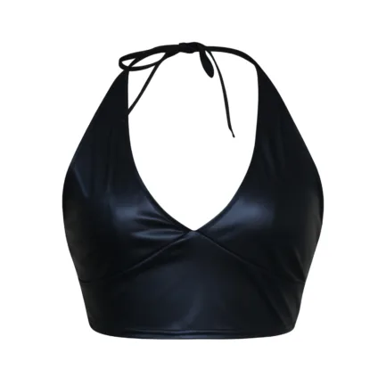 Women'S Pu Leather Lingerie Buckle Strappy Cut Out Bra Underwire Push Up Bralette For Sports Soft Stretch Elastic Underwear - Image 11