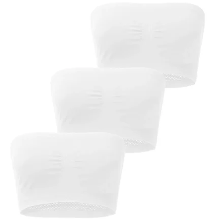 Sleep & Lounge Bras 3 Pieces Womens Non Padded Bandeau Sprots Bra Strapless Convertible Bralettes Basic Layer Top ملابس داخلية - Image 13