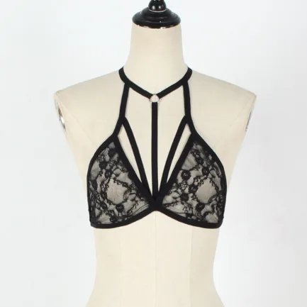 Sexy Women Underwear Halter Neck Lace Bra Sexy Lingerie Hollow Out Push Up Bras Wire Free Bustier Bralette бюстгальтер женский - Image 14