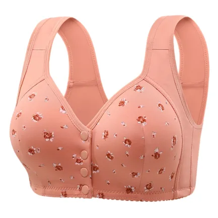 Women'S Front Opening Fixed Cup Underwear Plus Size Non Steel Ring Tank Top Bra Underwear Plus Sized Sports Breathable Bra - Image 9