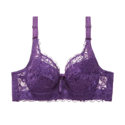 Lace Bra Large Size Ladies Underwear Breathable Comfortable push Up Bra with Wire Bow Bra Top Women Underwear - Image 15
