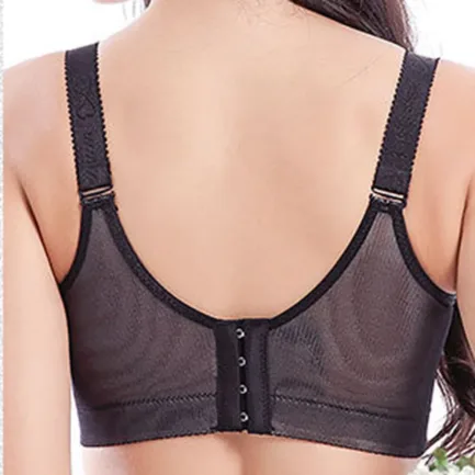 Women Plus Size Adjustable Sports Extra-Elastic Breathable Lace Trim Bra Floral Lace Translucent Brassiere Daily Flirts Lingerie - Image 10