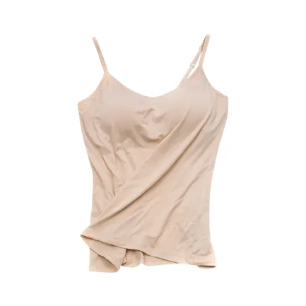 Women Suspended Vest With Chest Pad Women's Thin Shoulder Strap Bra T Integrated Shirt Basic version Sexy Sling For Female - Image 14