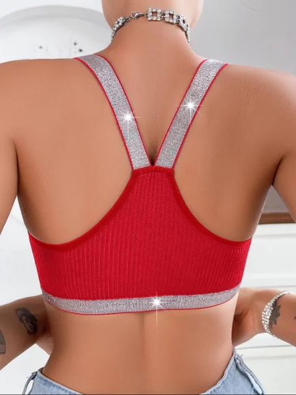 Sexy Ribbed Sportswear Fitness Women Underwear Yoga Tanks Top Backless Lingerie Lady Bras Comfortable Push Up Chic Bralette - Image 6