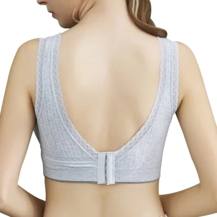 Comfort Cotton Bras For Women Thin Sport Style Unlined Bralette Sexy Deep V Triangle Cup Cross Beauty Back Bra - Image 3