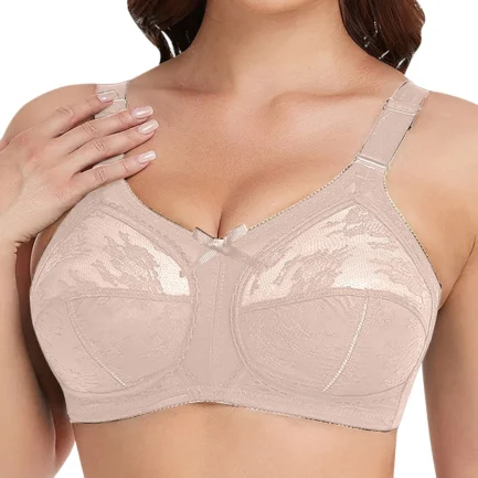 Women'S Plus Size Breathable Bra Lace Full Coverage Firm Hold Non Padded Non Wired Lingerie Breathable Sport Underwear For Women - Image 10