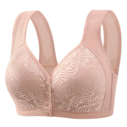 Women Front Closure Bras Push Up Bra No Underwire Plus Size Front Button Bra Vintage Floral Print Bras For Women Underwear - Image 11