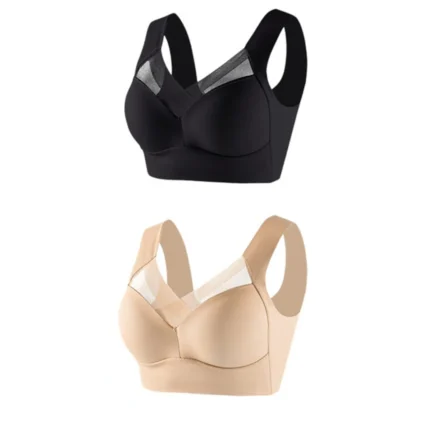 Womens Bras Comfortable Push Up 2pc Women's Large Strapless Lace Tank Top Underwear Thin Side Fold Side Breast Gather Adjustable - Image 15