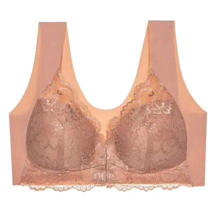 Sexy Front Close Bra Womens No Steel Ring French Bra Plus Size Seamless T Back Unlined Bra For Large Bust Woman Bras 36 C - Image 3