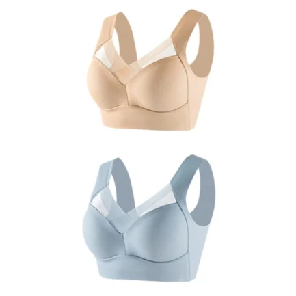 Womens Bras Comfortable Push Up 2pc Women's Large Strapless Lace Tank Top Underwear Thin Side Fold Side Breast Gather Adjustable - Image 13