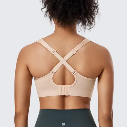 Women's Sports Bra High Impact Wireless Adjustable Straps Non-Padded Workout Bra Solid Trainning Run Boxing Underwear - Image 6
