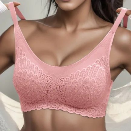 Women Bra Lace Thin Cup V Neck Underwear Female Transparent Bras Sexy Lingerie Bralette Lady Push Up Sports Yoga Wireless Bras - Image 5