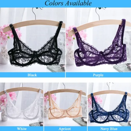 Sexy Lace Bralette Bra Women Underwear Push Up Bra Untra-Thin Comfortable Breathable Brassiere Plus Size Women Lingerie - Image 6
