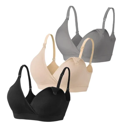 Lady Maternity Pregnancy Seamless Soft Breastfeeding Bras No Underwire Adjustable Straps Breast-Pumps Holding And Nursing Bra - Image 8
