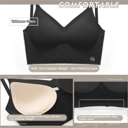 Strapless Underwear Women Invisible Bra Deep U Plunge Bras Backless Top for Dresses Sexy Lingerie with Transparent Strap Push Up - Image 19