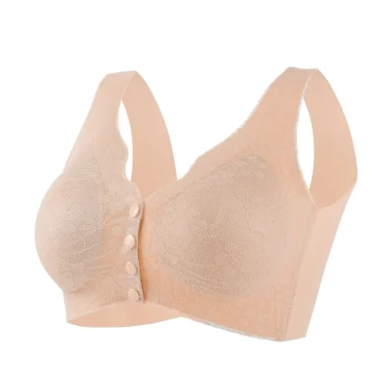 Women Front Button Bra Mother Underwear Seamless Push Up Bra Vest Lace Lingerie Wireless Underwear Bralette бюстгальтер женский - Image 8