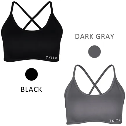 2Pieces TKITK Dynamic Backless Sports Bra Seamless Spandex Woman Fitness Elastic Breathable Enhancement Leisure Sports Underwear - Image 33