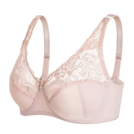 Plus Size Women Scalloped Lace Bra Embroidery Floral Bralette Underwire Minimizer Bras 3/4 Cups Bra Non-Padded Push up Brassiere - Image 13