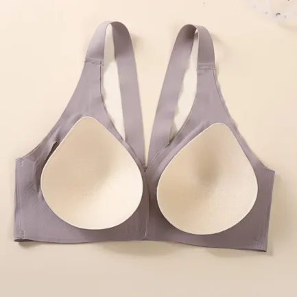 Sexy Front Buckle Ice Silk Bra Summer Thin Womens Underwear Wireless Push Up Seamless Small Breasts Gathered Up Anti-sagging Bra - Image 21