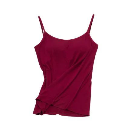 Women Suspended Vest With Chest Pad Women's Thin Shoulder Strap Bra T Integrated Shirt Basic version Sexy Sling For Female - Image 13