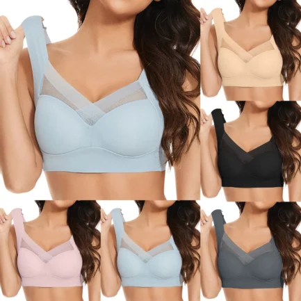 Sexy Seamless Lace Underwear Bras For Women Gym Fitness Exercise Top Bra Solid Color Plus Size Bralette Push Up Cap Brasier - Image 7