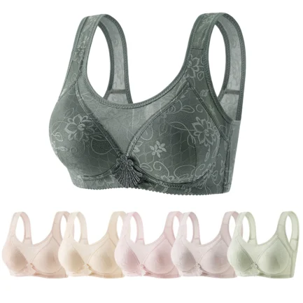 Women Casual Breathable Top Bra Underwear Without Steel Ring Gathering And Adjusting Bra Strapless Bra for plus Size Women - Image 7
