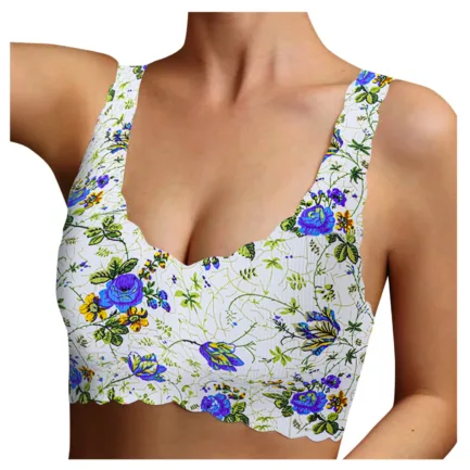 2024 New Bra Plus-Size Women'sBra Silk With Ice Print Sexy Unblemished Floral Underwear Floral Art Style With Support And Lift - Image 14