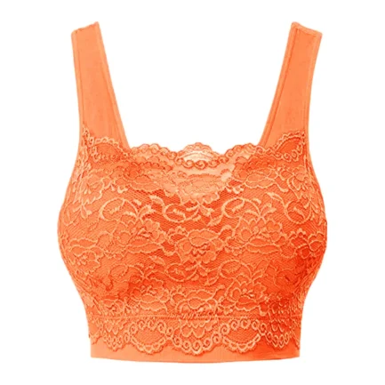 Floral Lace Sports Push Up Bra For Women Sexy Wrap Chest Sleeping Underwear Women's Seamless Bra Fitness Yoga Sport Corset Tops - Image 4