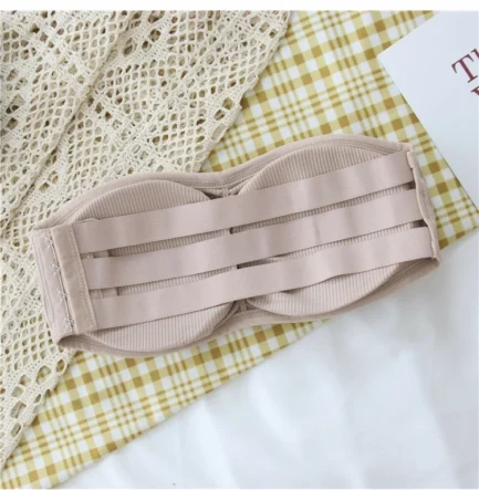 Women's Strapless Bra with Removable Pads Sexy Underwear Tube Top Girls Invisible One-piece Backless Lingerie Cropped Tanks - Image 23