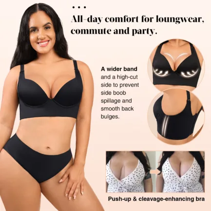 Women Plus Size Deep Cup Bra Hide Back Fat Full Back Coverage Underwire Bra Shaper Comfort Bra Push up underbust Shapewear - Image 12