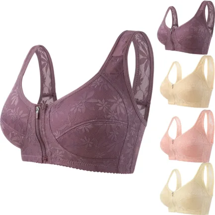 18 Fancy Women Underwear Bras Women'S Comfort Sports Bra Jacquard Zipper Wireless Breathable Yoga Bra Sleep Sujetadores Sexys - Image 6