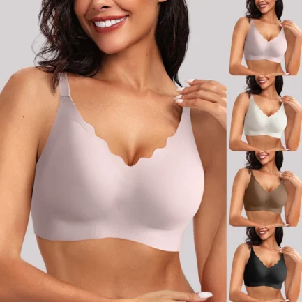 Womens Seamless Bras No Underwire Push Up Padded Bralette Wireless Comfort Bralettes Full Coverage Sleeping Everyday Bra - Image 7