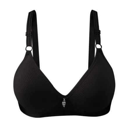 Bras For Women Without Steel Ring Movement Lingerie Seamless Gathering Adjustment Bra Solid Colour Dot Simple Home Underwear - Image 12
