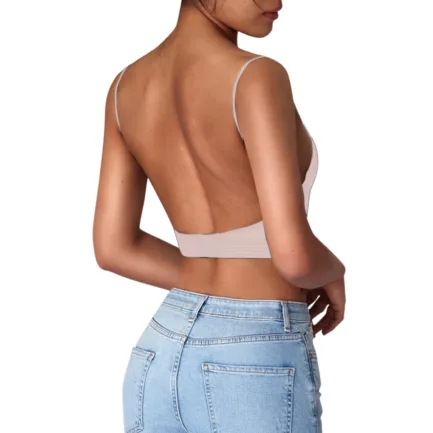 New Sexy Low Back Bralette Ladies U Backless Invisible Lace Bra Polka Dot Mesh Ultra Thin Underwear Women Lingerie Tank Top Bras - Image 13