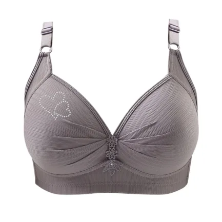 Bras For Women No Underwire Adjustable Lingerie Full Coverage Support Bralette Plus Size Daily Causal Double Heart Print Chemise - Image 12