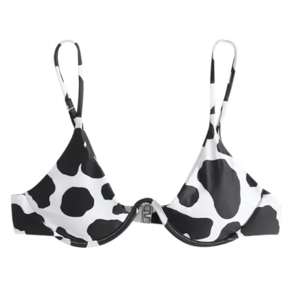 Ladies Swimsuits Top Fashion Cow Shaped Printed Bras Brazilian Bandeau Swimwear Bikinis Push-Up Triangle Cup Women Bathing Suits - Image 8