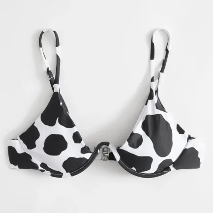 Ladies Swimsuits Top Fashion Cow Shaped Printed Bras Brazilian Bandeau Swimwear Bikinis Push-Up Triangle Cup Women Bathing Suits - Image 12