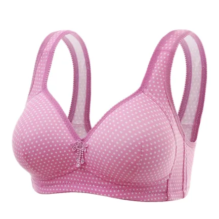 Tan Bra Women's Sexy And Comfortable Large Size Thin Cup With No Steel Ring Uphold Four Breasted Printing Adjustable Bra - Image 8
