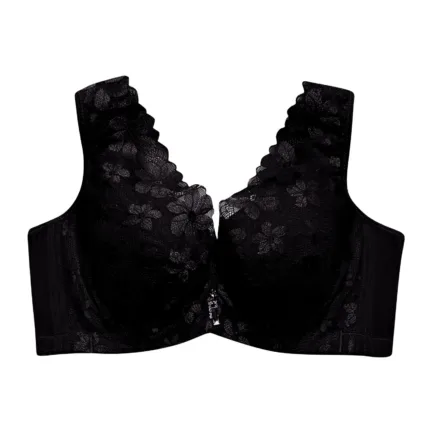 Women Lace Splicing Underwear New Gathered Without Steel Ring Non Slip Large Size Thin Bras Fashion Comfortable Vest Underwire - Image 10