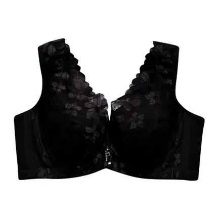 Women Lace Splicing Underwear New Gathered Without Steel Ring Non Slip Large Size Thin Bras Fashion Comfortable Vest Underwire - Image 5