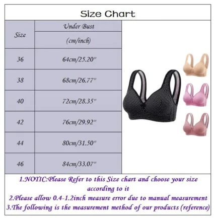 Tan Bra Women's Sexy And Comfortable Large Size Thin Cup With No Steel Ring Uphold Four Breasted Printing Adjustable Bra - Image 12