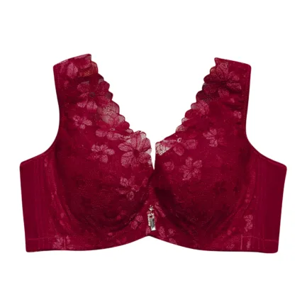 Women Lace Splicing Underwear New Gathered Without Steel Ring Non Slip Large Size Thin Bras Fashion Comfortable Vest Underwire - Image 13