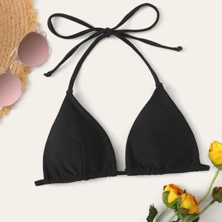 Black Bikini Bra Women Bandeau Sports Bra Women's Summer Swimsuit Triangle Bikini Bra Female Swimsuit Bikini Tops Tankinis - Image 7